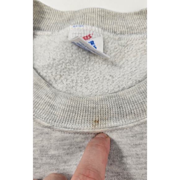 Jerzees super sweats USA made phi delta theta fraternity sweater vintage 90s L+ - Picture 4 of 7